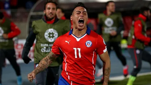 Chile, pentru a cincea oară în finala Copa America. Edu Vargas, meci senzațional: e golgheterul turneului și a reușit o bijuterie în semifinala cu Peru