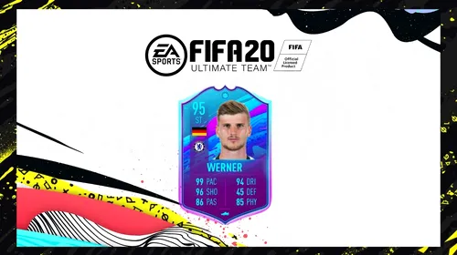 Noul atacant de la Chelsea a primit un card fantastic în <i class='ep-highlight'>FIFA</i> <i class='ep-highlight'>20</i>! Timo Werner are o viteza de 99 și poate fi obținut gratuit. Lista de cerințe