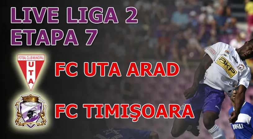 Pace pe teren, război la cabine!** FC UTA Arad - FC Timișoara 0-0
