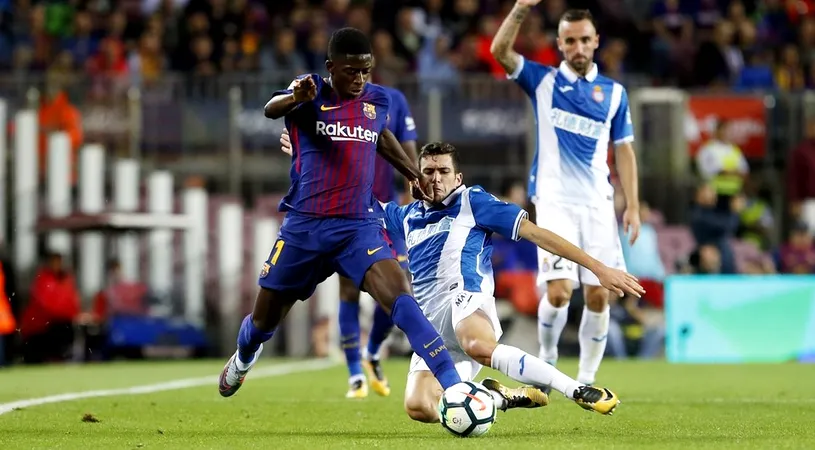 Barcelona s-a distrat cu Espanyol și s-a impus cu 5-0! Dembele a debutat cu pasă de gol, Messi a marcat de trei ori