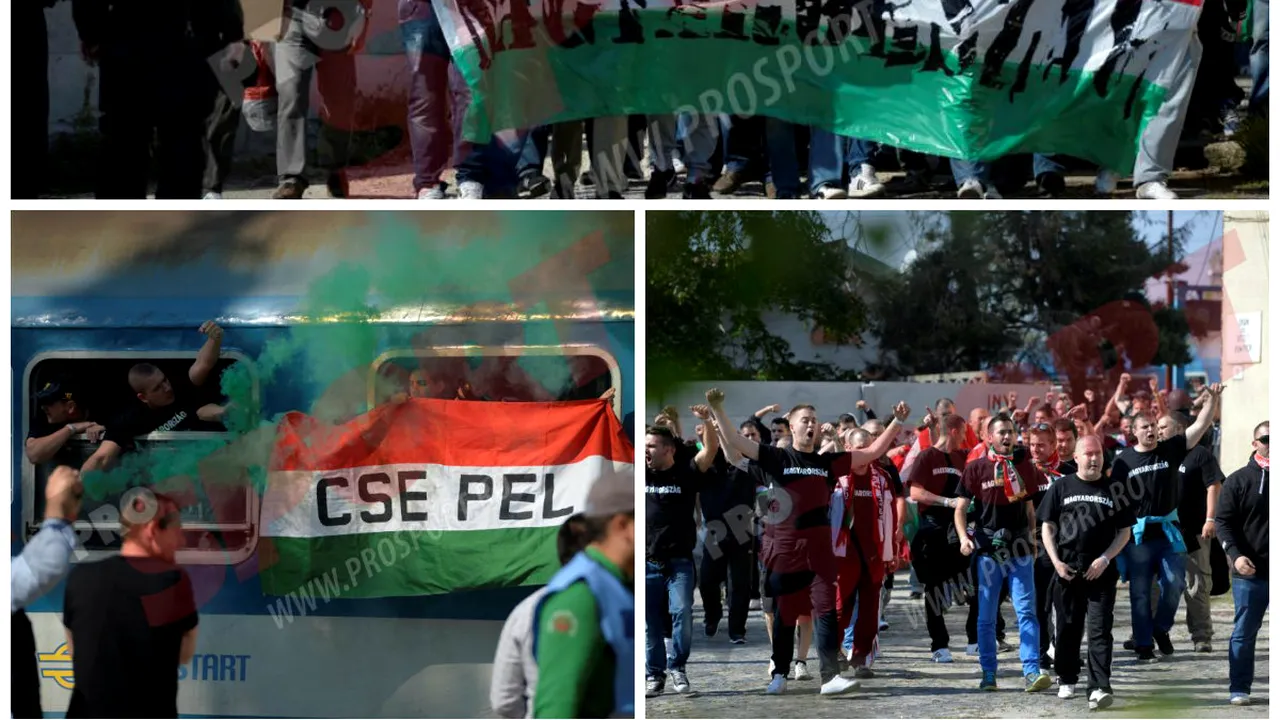 GALERIE FOTO | Imagini spectaculoase cu fanii maghiari în București