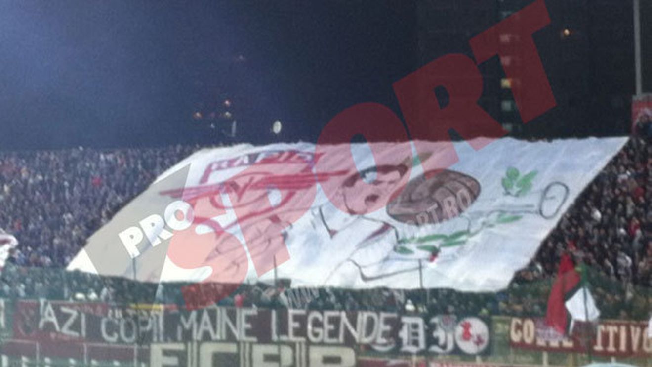 Atmosferă de meci mare la Rapid - Dinamo!** "Azi copii, mâine legende" FOTO Coregrafia superbă pregătită de giuleșteni