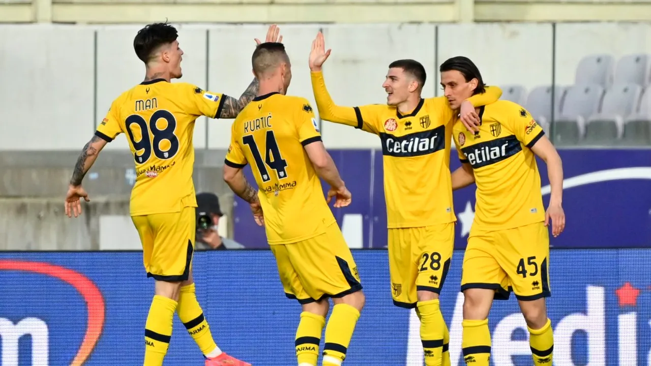 Valentin Mihăilă, primul gol în Serie A! Dennis Man a contribuit și el la a treia reușită, dar Parma a avut un meci de coșmar cu Fiorentina