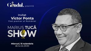 Marius Tucă Show începe miercuri, 15 noiembrie, de la ora 20.00, live pe gândul.ro. Invitați: Victor Ponta și Bogdan Teodorescu