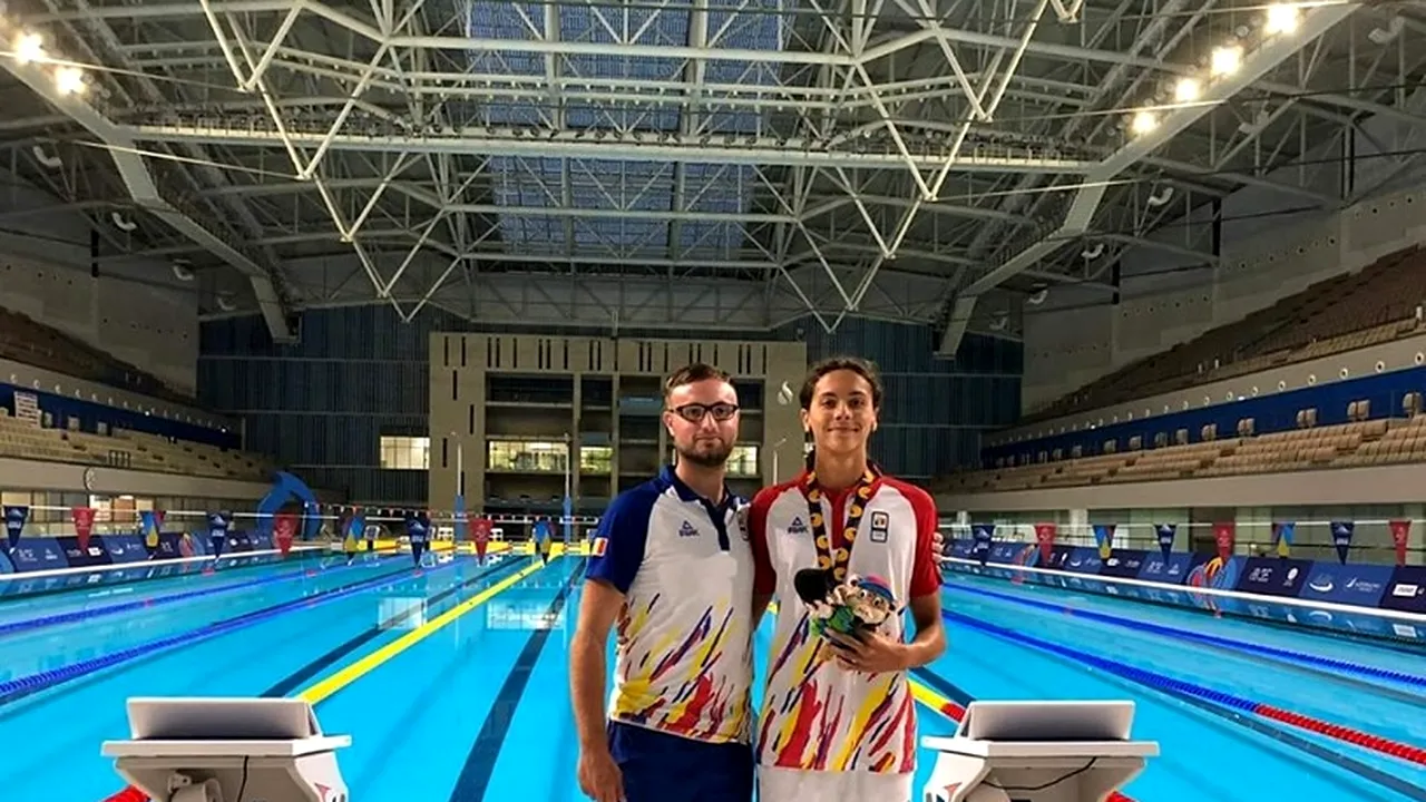 Pe creasta valului! Înotătorul David Popovici, la a treia medalie pentru România la Festivalul Olimpic al Tineretului European, de la Baku