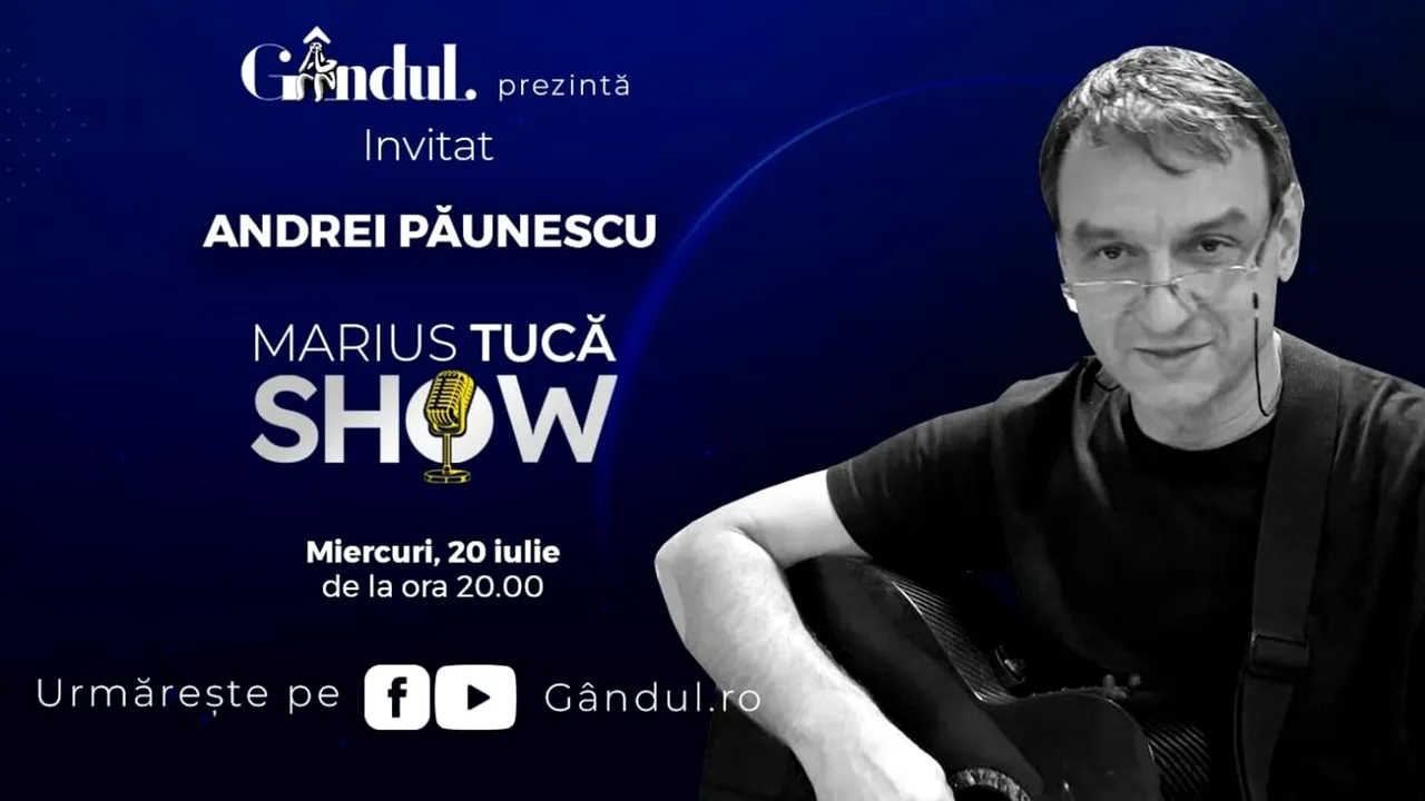 Marius Tucă Show începe miercuri, 20 iulie, de la ora 20.00, pe gandul.ro