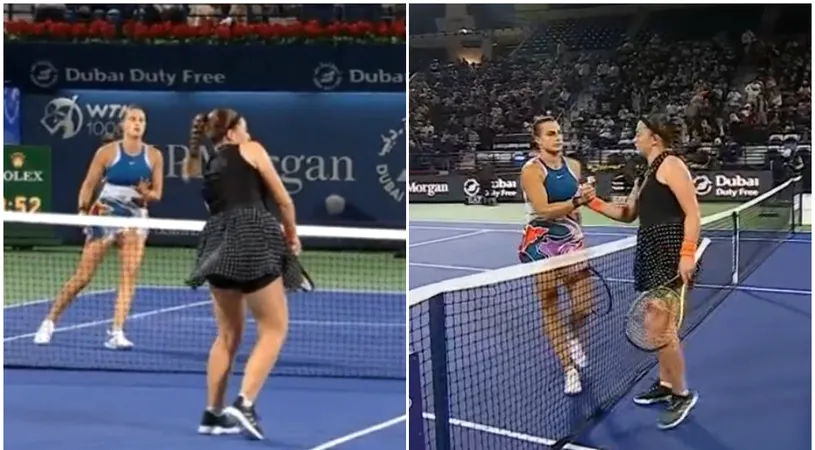 Nervi întinși la maximum între Jelena Ostapenko și Aryna Sabalenka! Cum a reacționat cea mai antipatică jucătoare după ce a fost lovită cu mingea de adversară, la turneul de la Dubai | VIDEO