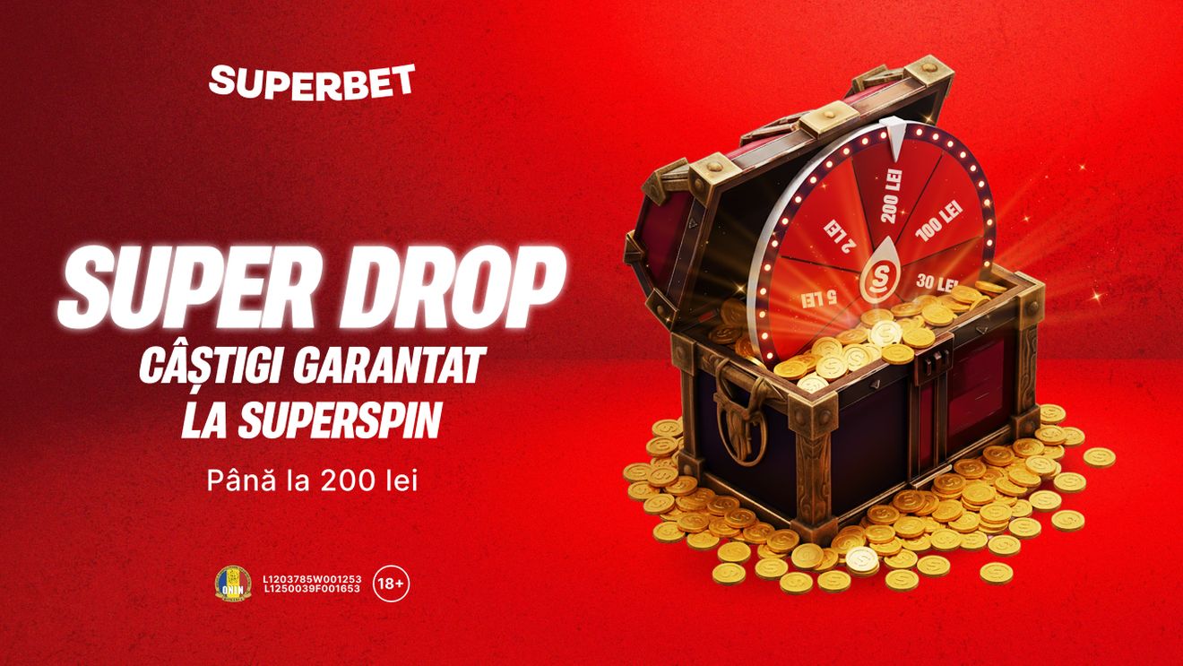 ADVERTORIAL. Super Drop: roata e câștigătoare toată ziua, exclusiv la Superbet!