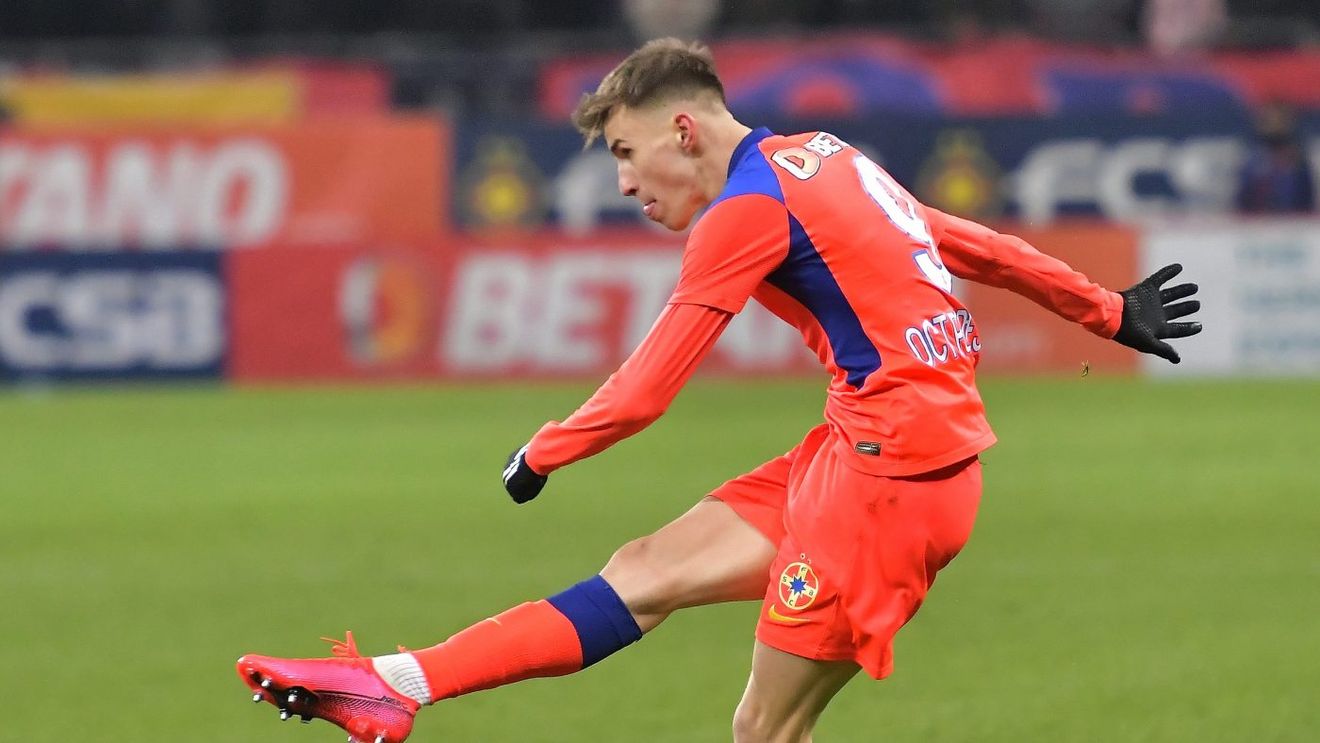Octavian Popescu, gol de senzație în FCSB - FC Voluntari, la ultima fază! Șutul său, foarte aproape să devină marcă înregistrată | VIDEO