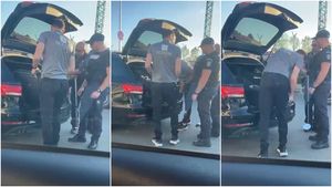 Până și arbitrii meciului FCSB - CFR Cluj au fost controlați „la sânge” la intrarea în Stadionul Steaua! Jandarmeria le-a verificat bagajele | VIDEO