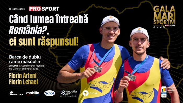 Florin Arteni și Florin Lehaci, premiu special la Gala Mari Sportivi ProSport: „Sperăm să ținem steagul sus!”