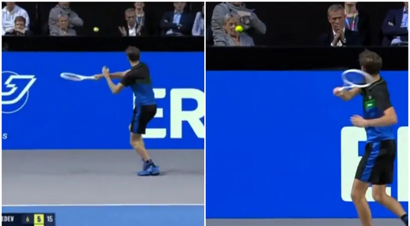 Incident urât în tenis! Daniil Medvedev a lovit cu mingea în față o spectatoare, în mod intenționat! Decizia incredibilă a arbitrului | VIDEO