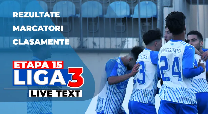 Etapa 15 Liga 3 | 19 sunt programate astăzi. Echipa din Turnu Măgurele continuă să fie neînvinsă în acest sezon