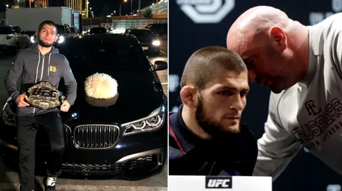 Nurmagomedov: „Ai noroc că mi-ai dat centura, altfel ți-aș fi spart mașina!” Replica prin care șeful UFC i-a închis gura lui Khabib