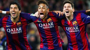 VIDEO | Reuniunea MSN! Messi a fost "Secret Santa" pentru Neymar. Suarez a ținut să intervină în dialogul emoționant dintre cei doi