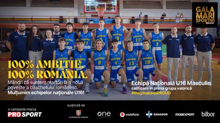 FR de Baschet, premiată la Gala Mari Sportivi 2024! Performanțe de excepție pentru naționalele de tineret