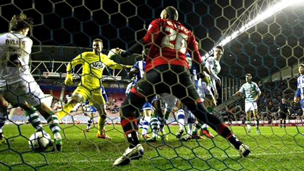 Spectacol în Wigan - Yeovil 3-3, cu cinci goluri înscrise în ultimele 10 minute