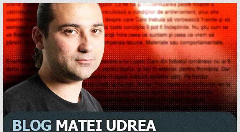 Editorial Matei Udrea: Acasă la performanță