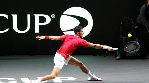 Novak Djokovic, înfrângere incredibilă în Cupa Davis după ce a avut trei mingi de meci cu Jannik Sinner! Semifinala Serbia – Italia va fi decisă în urma meciului de dublu. FOTO