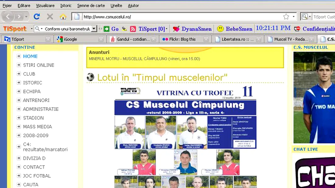 Muscelul și-a făcut site