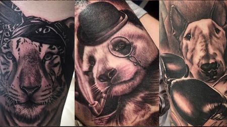 Fotbalistul cu cele mai "NEBUNE" tatuaje! FOTO | A început cu un cimpanzeu înarmat și tocmai și-a completat colecția :)