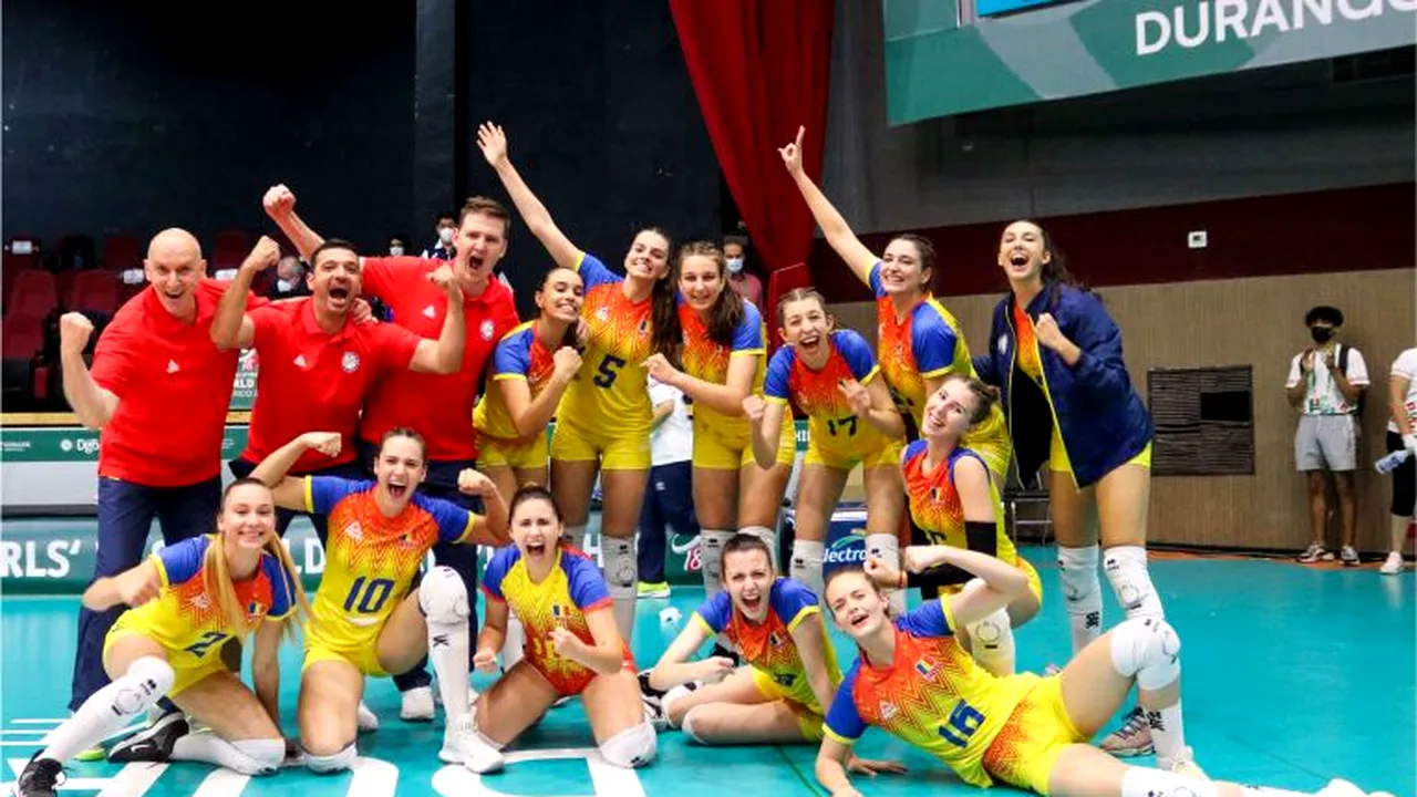Rezultat excepțional reușit de naționala feminină de volei feminin a României! S-a calificat în sferturile de finală la Mondialele Under 18