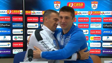 Momentul zero la Poli Iași! Daniel Pancu și Andrei Cristea s-au împăcat și s-au luat în brațe la conferință! „E mai capricios” + Apel la unitate | VIDEO