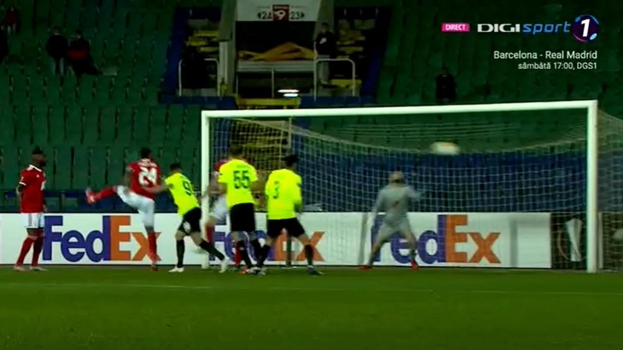 Mario Rondon, gol superb la ȚSKA Sofia - CFR Cluj, în grupele Europa League! Cum au reușit ardelenii să deschidă scorul | FOTO
