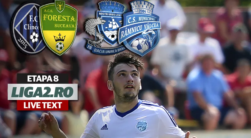 Vâlcea câștigă la Brăila prin golul lui Florin Costea.** FC Clinceni - Foresta 3-3, după un final halucinant