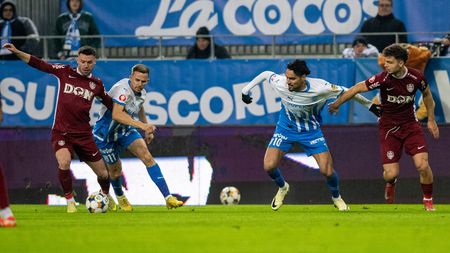Universitatea Craiova - CFR Cluj 1-1, în etapa 19 din Superliga. Echipa ardeleană urcă pe locul 11, dar e la 7 puncte de play-off