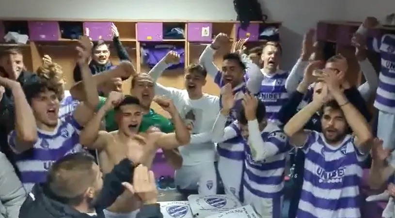 Sărbătoare în vestiarul Timișoarei după victoria incredibilă cu Rapid: „Era greu de crezut!” | VIDEO