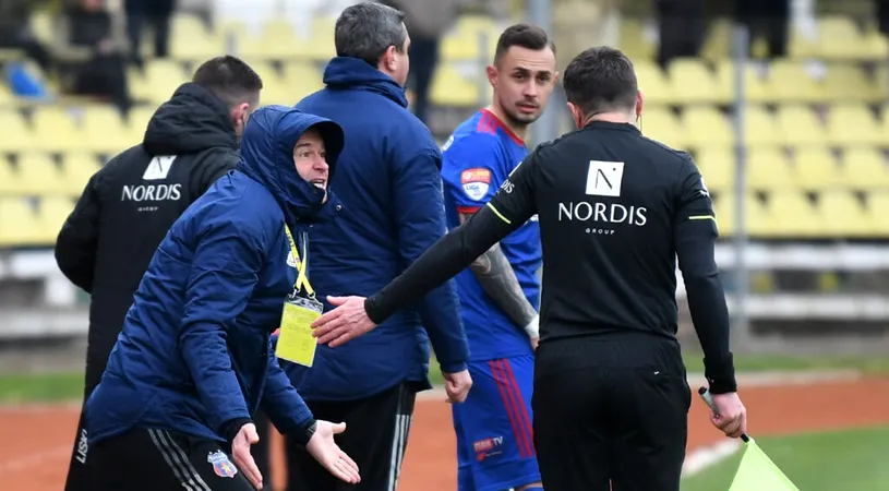 Steaua a făcut egal cu Unirea Slobozia, Daniel Oprița a dat vina și pe arbitraj: ”Ce să mai spun?” A povestit dialogul de la final, cu arbitrul central și observatorul: ”Unul a zis că așa se dă, altul a zis că a greșit”