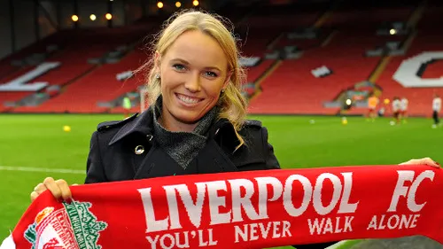 Fanii lui Liverpool au felicitat-o pe Wozniacki după victoria cu Halep