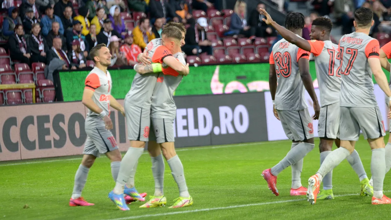 „Briliantul” Alexandru Stoian, gol în secunda 19 din CFR Cluj – FCSB 0-1!