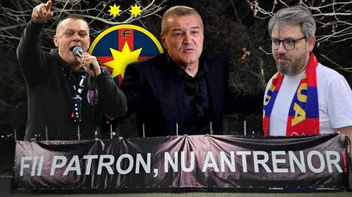 EXCLUSIV FCSB Bannerul „Fii patron, nu antrenor!” în Peluza Nord? Dialog Gheorghe Mustață – Hans Gruber despre mesajul împotriva lui Gigi Becali