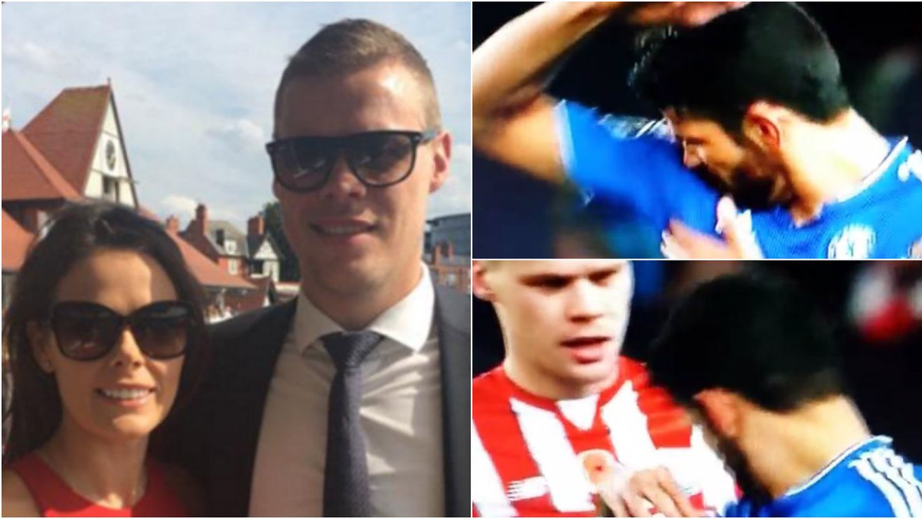 Genial! FOTO | Cum i-a răspuns soția lui Shawcross lui Diego Costa. Atacantul lui Chelsea sugerase că fundașul "pute"