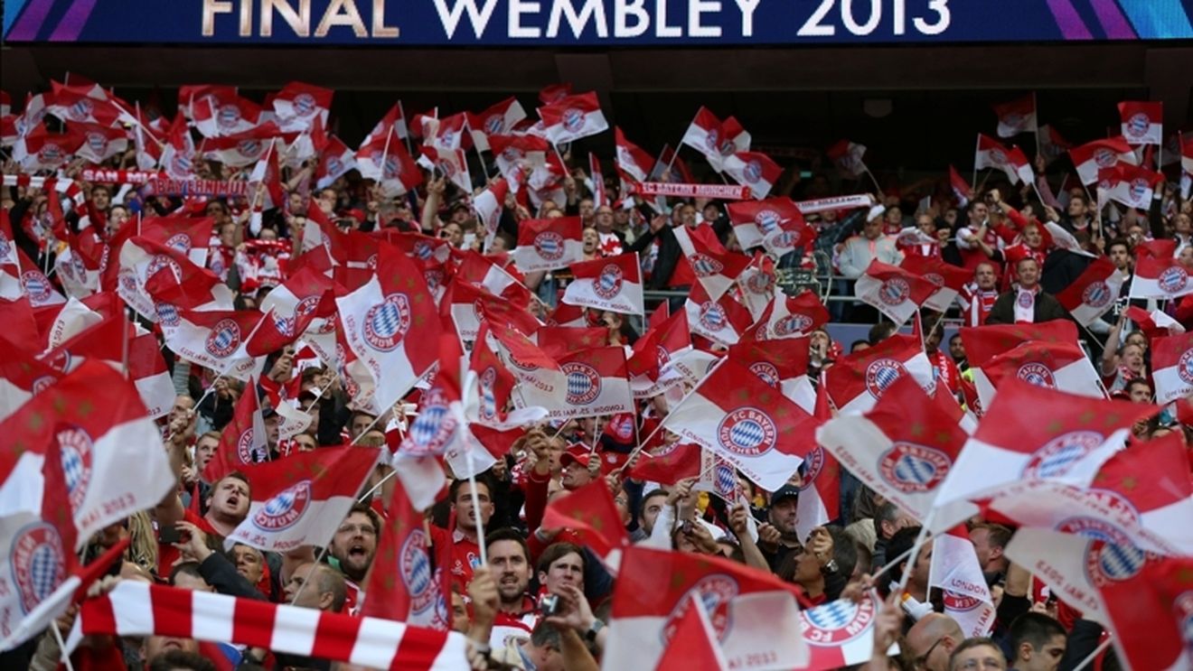 Fanii lui Bayern au luat prim-planul pe Wembley! FOTO Coregrafia pregătită de suporterii bavarezi 