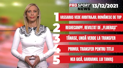 ProSport News | Kyros Vassaras crede că arbitrajul românesc e de top. Florin Tănase, ca și transferat. Cele mai noi știri din sport | VIDEO