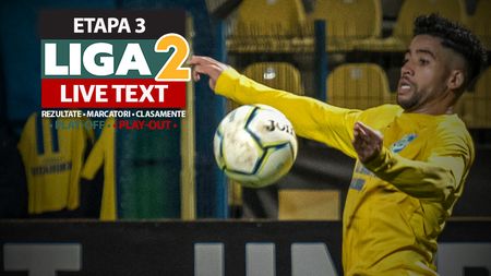 Liga 2, etapa 3, play-off și play-out | CS Mioveni a umilit în deplasare Dunărea Călărași. ”U” Cluj n-a învins acasă retrogradata Pandurii. Aerostar e cu un pas și mai aproape de Liga 3