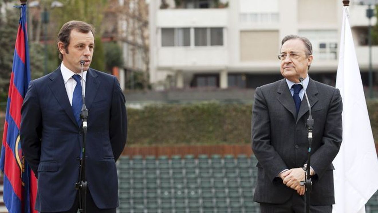 VIDEO Întâlnire la nivel înalt înainte de BarÃ§a - Real! **Vezi ce și-au spus Perez și Rosell!