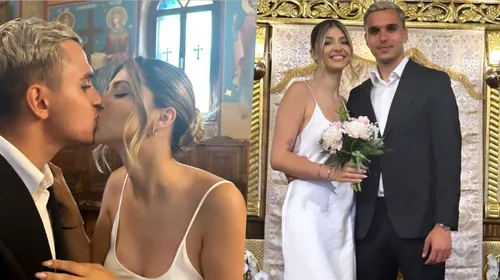 Cristi Manea s-a căsătorit religios cu mama fiicelor sale! Primele imagini de la nunta fotbalistului cu tânăra influenceriță | FOTO 