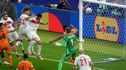 Olanda – Turcia 2-1, în sferturile de finală ale EURO. Olanda se califică în semifinale, unde va întâlni Anglia