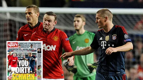 Daily Mail și The Sun, interzise la returul dintre Bayern și Manchester United după ce l-au numit „porc” pe Schweinsteiger: „Lipsiți de respect și discriminatori”