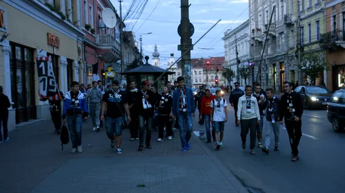 Fanii, aproape de o altercație înainte de derby-ul Clujului. Jandarmii au intervenit
