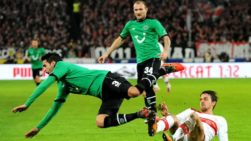 Lecție pentru Steaua!** Stuttgart a condus-o pe Hannover cu 2-0 la pauză, dar în repriza a doua a venit coșmarul! Doar Bayern Munchen i-a dat mai multe goluri