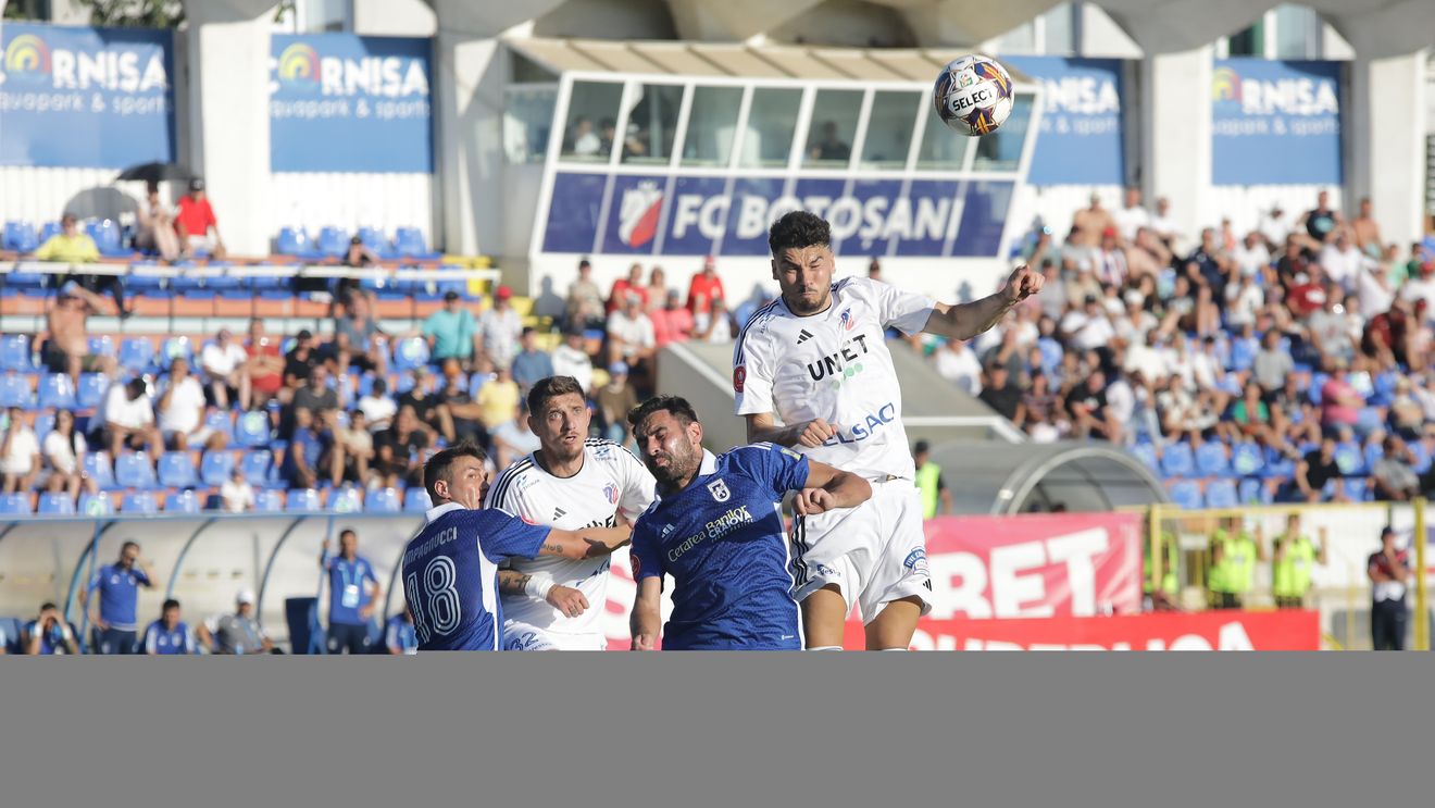 Botoșani - FC U Craiova 4-1, în a 4-a etapă a play-out-ului din Superliga. Dezastru pentru Adrian Mititelu! Oltenii rămân în 10 oameni și încasează 3 goluri unul după altul. Lopez înscrie din foarfecă