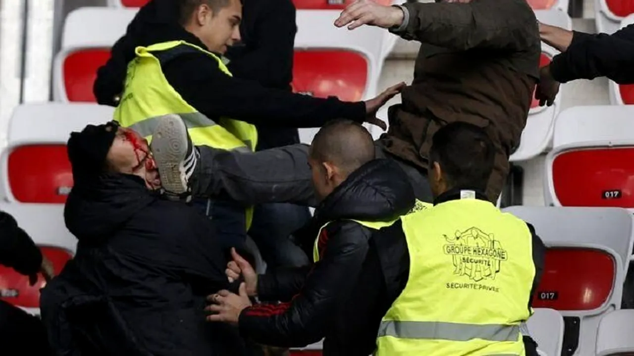 FOTO Imaginea săptămânii în fotbalul european! Sânge, pumni și picioare la un meci din Ligue 1! 