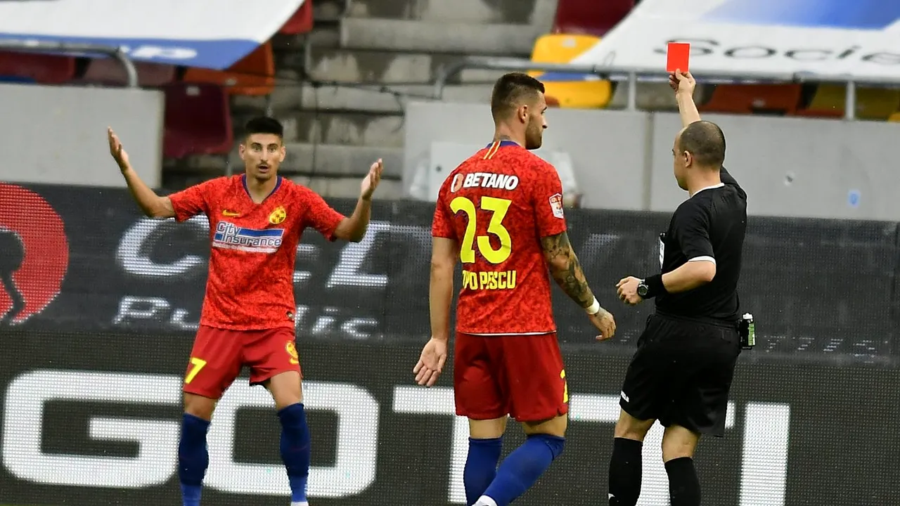 Iulian Cristea și Enriko Papa, eliminați încă din startul meciului FCSB - FC Botoșani! Fundașul roș-albaștrilor va lipsi în derby-ul de foc, cu Universitatea Craiova
