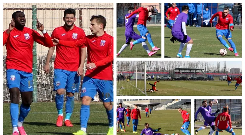 Steaua a ”mitraliat” Vedița Colonești, într-un amical în care oltenii au deschis scorul. Doi dintre jucătorii lui Daniel Oprița au reușit ”duble”