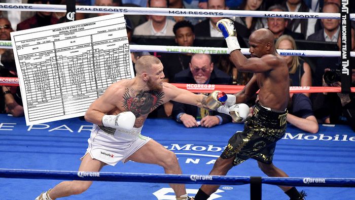 Ce s-ar fi întâmplat dacă meciul Mayweather vs McGregor ajungea la "decizie". FOTO | Cum au punctat cei trei arbitri rundele din lupta secolului